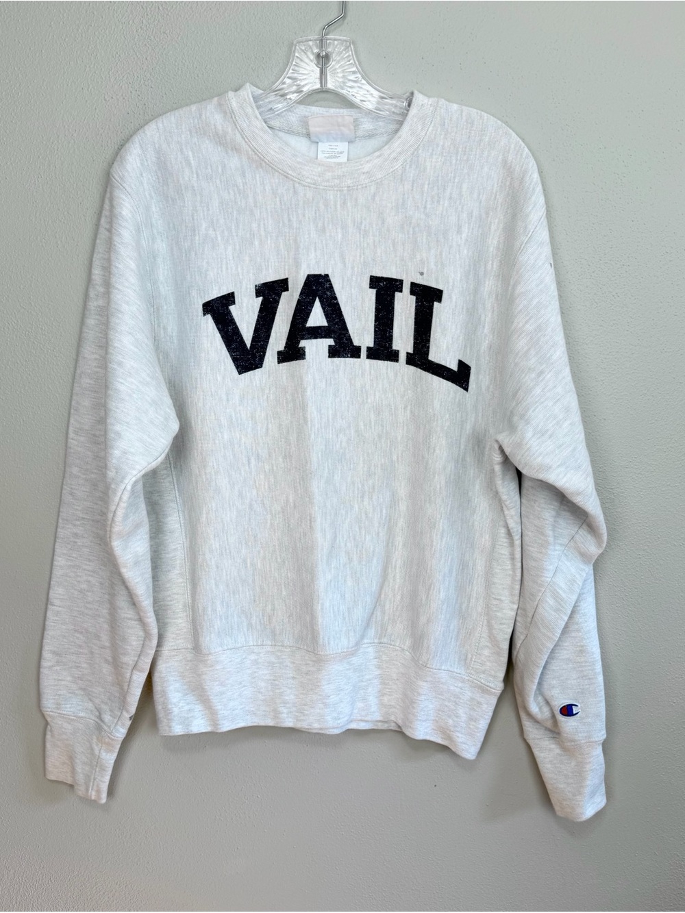 Vintage Champion Reverse Weave VAIL Crewneck Sweatshirt Heather Gray Size Small
